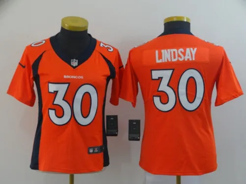 Broncos Women's football jersey LINDSAY 30 red second generation