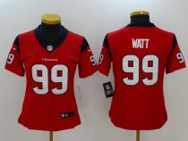 Texans Women's football jersey WATT 99 red