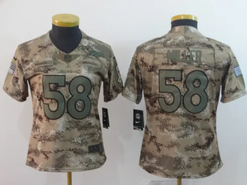 Broncos Women's football 2018 tribute jersey MILLER 58 camouflage