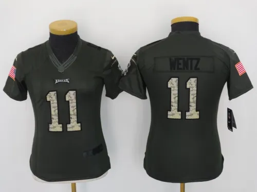 Eagles Women's football jersey WENTZ 11 dark green