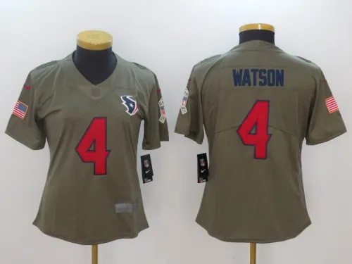 Texans Women's football jersey WATSON 4 brown