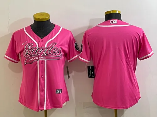 Eagles Women's football jersey joint name pink