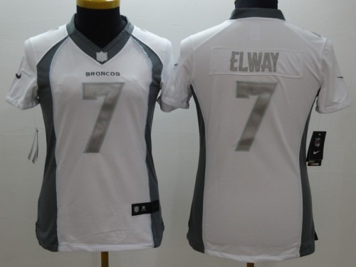 Broncos Women's football jersey ELWAY 7 white