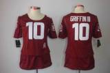 Redskins Women's football jersey GRIFFIN III 10 red