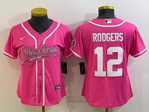 Packers Women's football jersey RODGERS 12 joint name