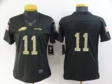 Eagles Women's football jersey BROWN 11 carbon black