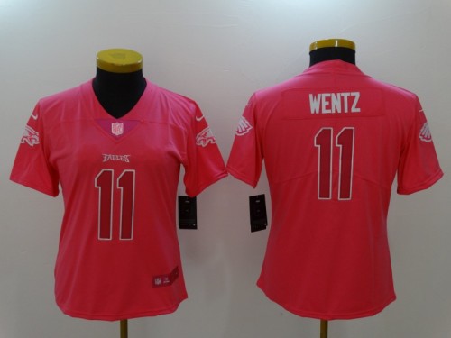 Eagles Women's football jersey WENTZ 11 pink