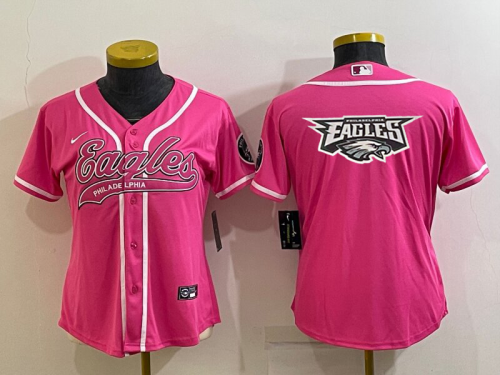 Eagles Women's football jersey joint name pattern pink