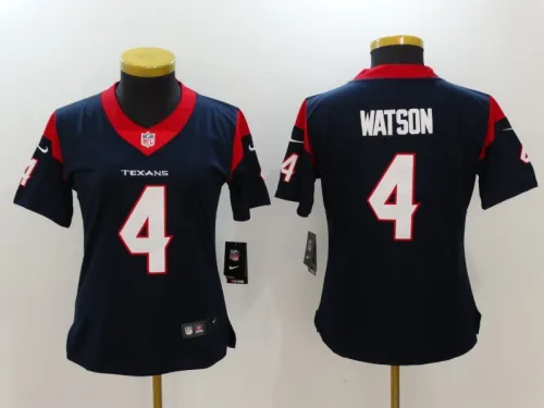 Texans Women's football jersey WATSON 4 black