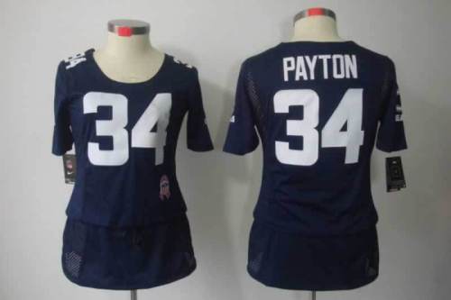 Bears Women's football jersey PAYTON 34 blue