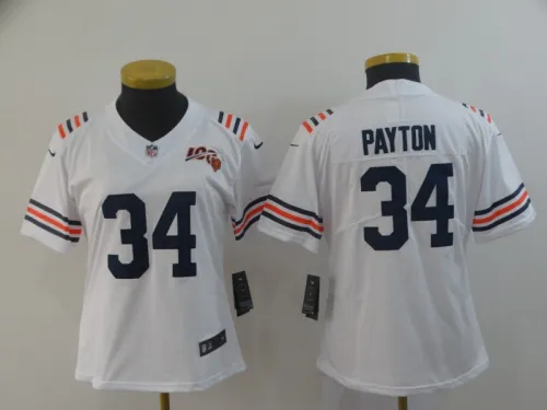 Bears Women's football jersey PAYTON 34 100th anniversary new second generation