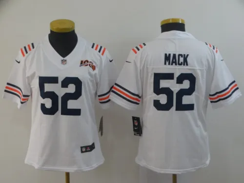 Bears Women's football jersey MACK 52 100th anniversary new second generation