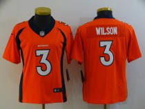 Broncos Women's football jersey WILSON 3 red second generation