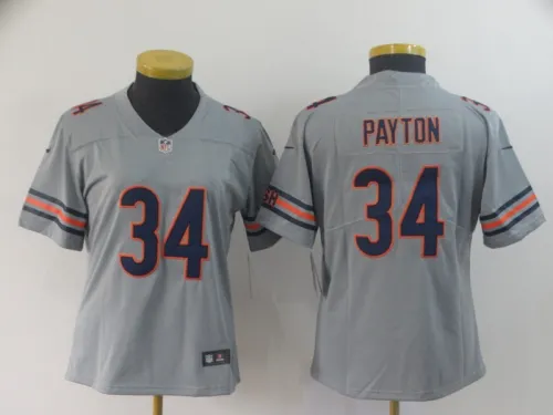 Bears Women's football jersey PAYTON 34 reverse second generation