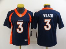 Broncos Women's football jersey WILSON 3 black second generation