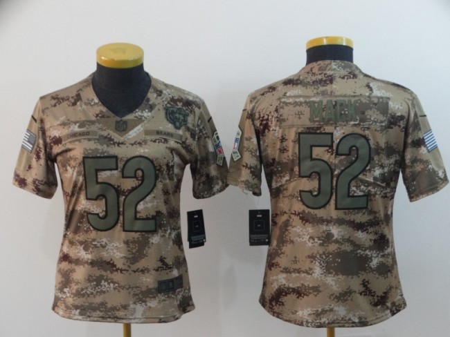 Bears Women's football 2018 tribute jersey MACK 52 camouflage
