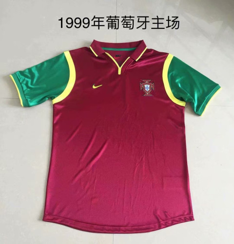 Retro Adult Thai version 1999 Portugal home soccer jersey football shirt