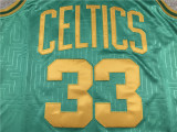 New Adult Celtics Bird year of the rat limited edition green basketball jersey 33