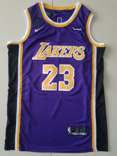 21/22 New Men Los Angeles Lakers  James 23 purple basketball jersey