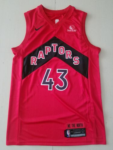 20/21 New Men Toronto Raptors Siakam 43 red basketball jersey shirt