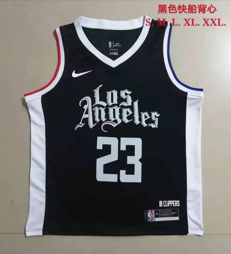 20/21 New Men Los Angeles Clippers Williams 23 black basketball jersey shirt L054#