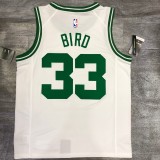 Retro Men Celtics Bird 33 white basketball jersey