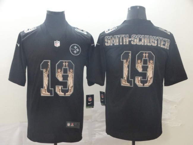 20/21 New Men Steelers Smith Schuster 19 black NFL jersey
