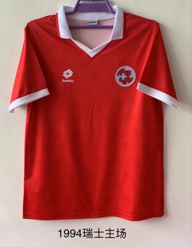 Retro 1994 Switzerland home soccer jersey