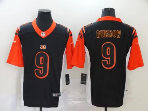 20/21 New Men Bengals Burrow 9 black NFL jersey