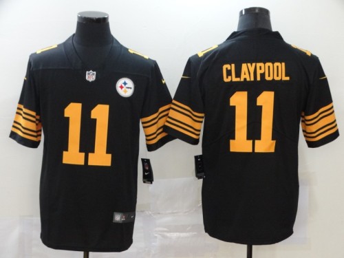 20/21 New Men Steelers Claypool 11 black yellow NFL jersey