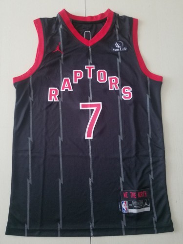 20/21 New Men Toronto Raptors Lowry 7 black basketball jersey shirt