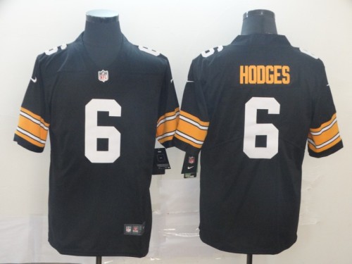 20/21 New Men Steelers Hodges 6 black white NFL jersey