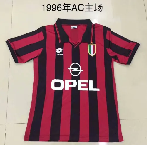 Retro Adult Thai version 1996 AC home soccer jersey football shirt