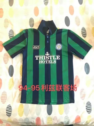 Retro 94-95 Leeds United away green socer jersey