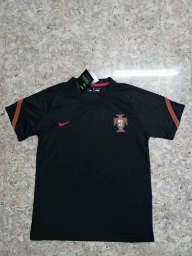 Adult Thai version Portugal black gray retro soccer jersey football shirt