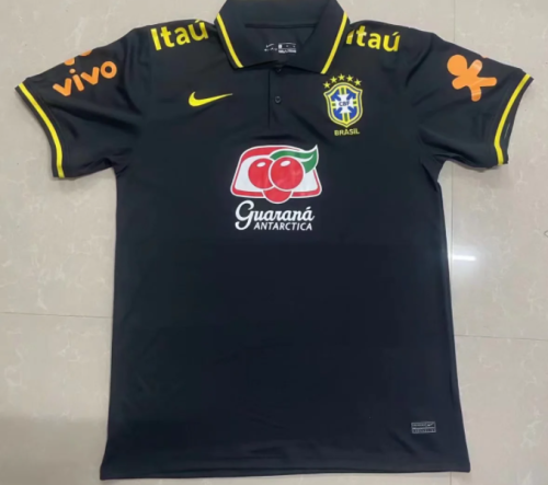 22/23 Adult Thai version Brazil black polo club soccer jersey football shirt
