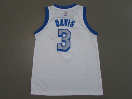 20/21 New Men Los Angeles Lakers Davis 3 white city edition basketball jersey