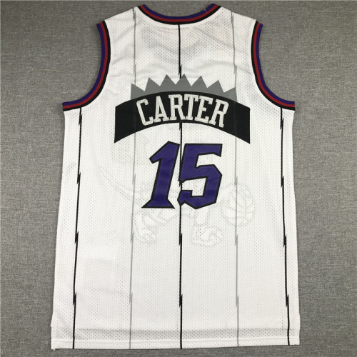 20/21 New Men Toronto Raptors CARTER 15 white basketball jersey