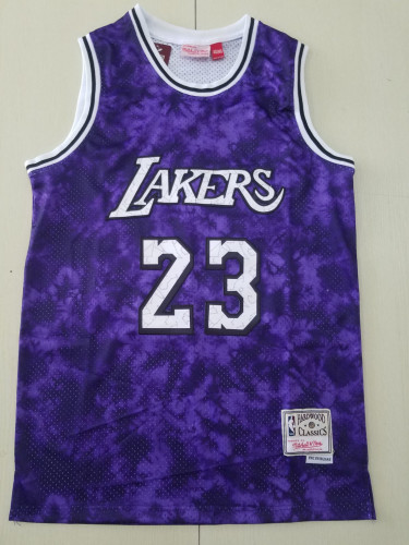20/21 New Men Los Angeles Lakers James 23 purple constellation basketball jersey