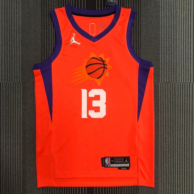 22 Phoenix Suns Air Jordan NASH 13 orange basketball jersey