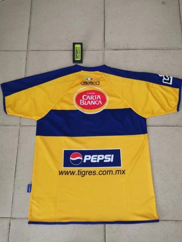 Retro 01-02 Tigres home yellow soccer jersey football shirt