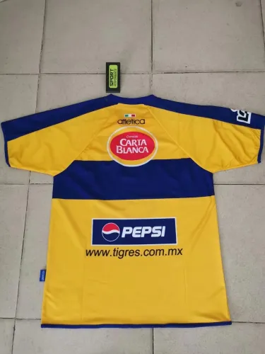 Retro 01-02 Tigres home yellow soccer jersey football shirt