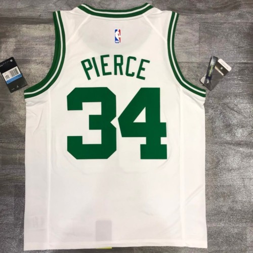 Retro Men Celtics Pierce 34 white basketball jersey