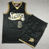 76 Denver Nuggets Allen iverson black basketball shorts the year of the rat limited 3