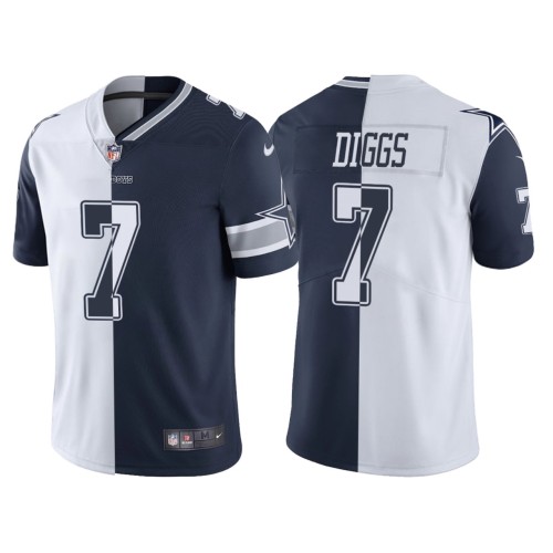 22 New Men Cowboys DIGGS 7 blue and white NFL Jersey