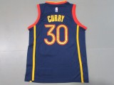 20/21 New Men Golden State Warriors Curry 30 blue basketball jersey