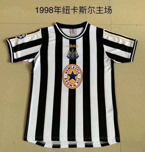 Retro 97-98 Newcastle United home black soccer jersey football shirt