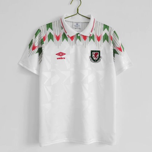 Retro 90-92 Wales away soccer jersey football shirt