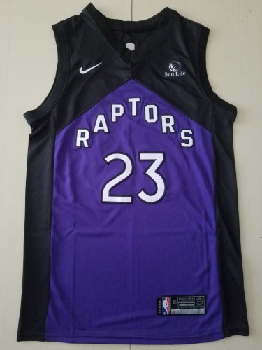 20/21 New Men Toronto Raptors Vanvleet 23 reward version purple basketball jersey shirt