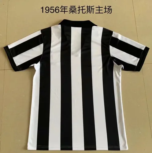 Retro 1956 Santos home black soccer jersey football shirt